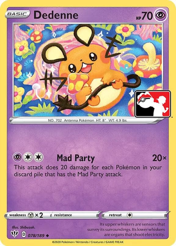 Dedenne — Prize Pack Series Cards 78 Pokémon card