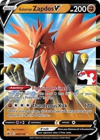 Galarian Zapdos V — Prize Pack Series Cards 80 Pokémon card
