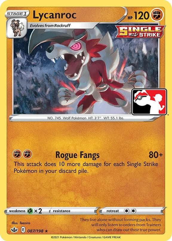 Lycanroc — Prize Pack Series Cards 87 Pokémon card
