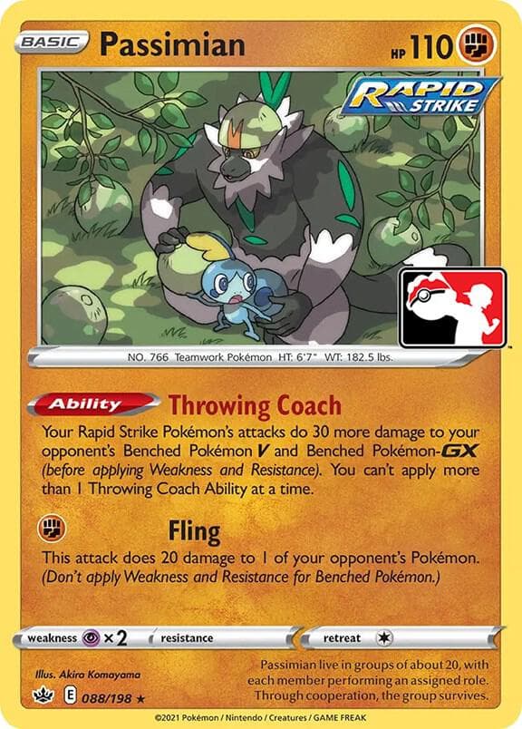 Passimian — Prize Pack Series Cards 88 Pokémon card