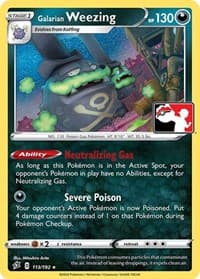 Galarian Weezing — Prize Pack Series Cards 113 Pokémon card