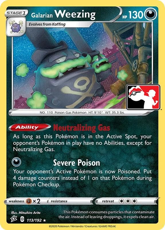 Galarian Weezing — Prize Pack Series Cards 113 Pokémon card