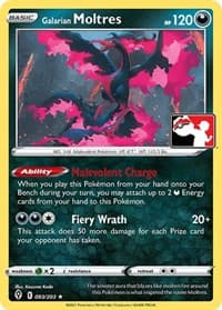 Galarian Moltres — Prize Pack Series Cards 93 Pokémon card