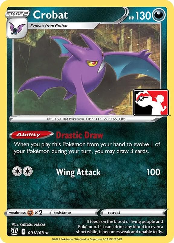 Crobat — Prize Pack Series Cards 91 Pokémon card