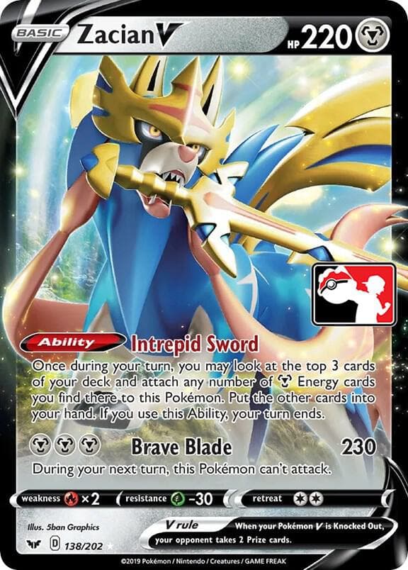 Zacian V — Prize Pack Series Cards 138 Pokémon card