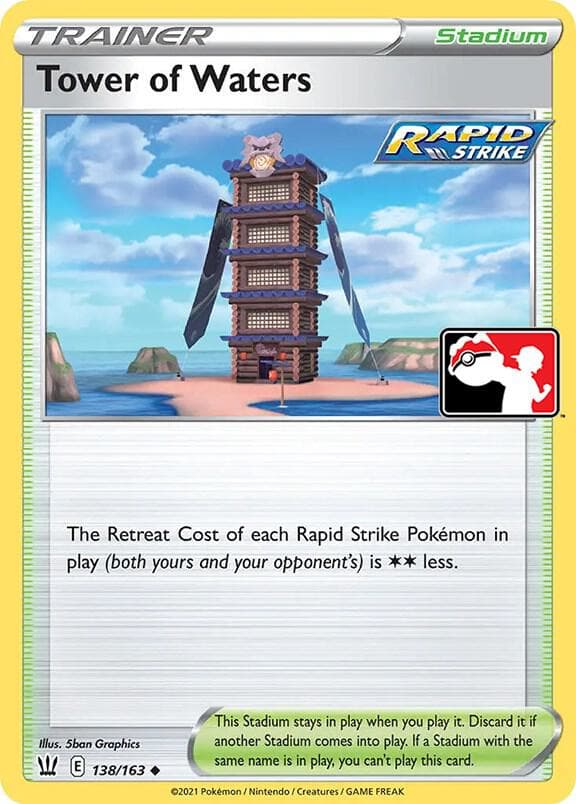 Tower of Waters — Prize Pack Series Cards 138 Pokémon card