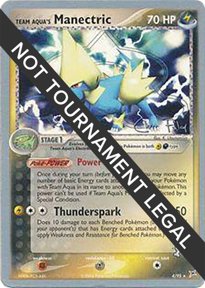 Team Aqua's Manectric - 2004 (Chris Fulop) — World Championship Decks 4 Pokémon card