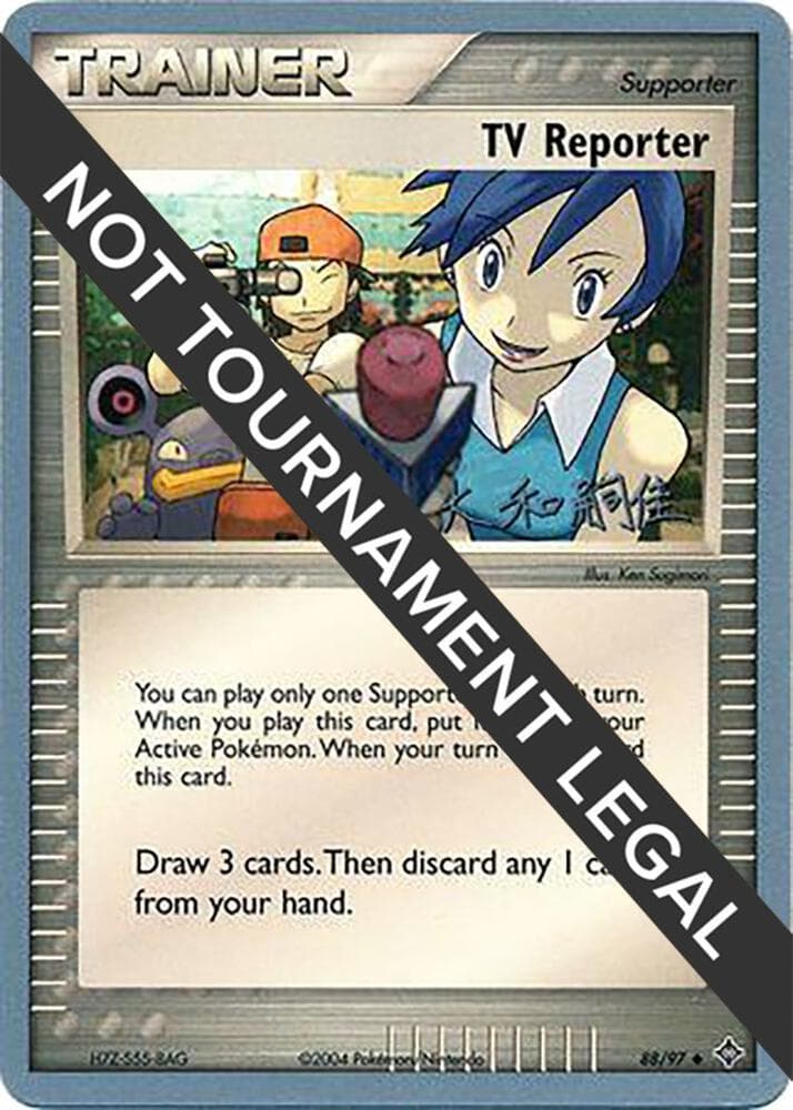 TV Reporter - 2004 (Tsuguyoshi Yamato) — World Championship Decks 88 Pokémon card