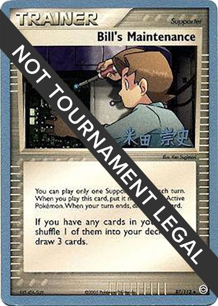 Bill's Maintenance - 2005 (Takashi Yoneda) — World Championship Decks 87 Pokémon card