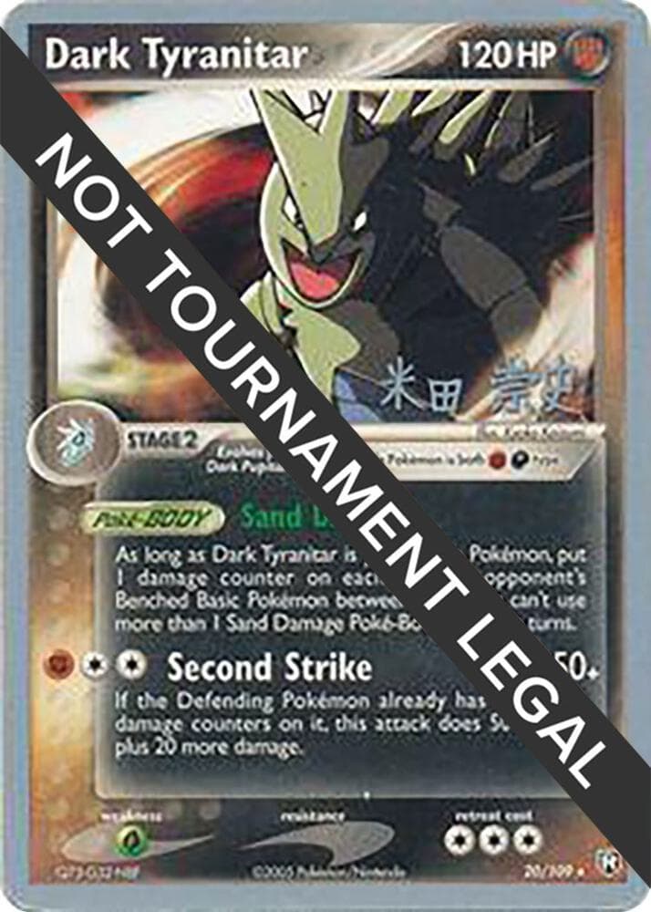 Dark Tyranitar (20) - 2005 (Takashi Yoneda) — World Championship Decks 20 Pokémon card