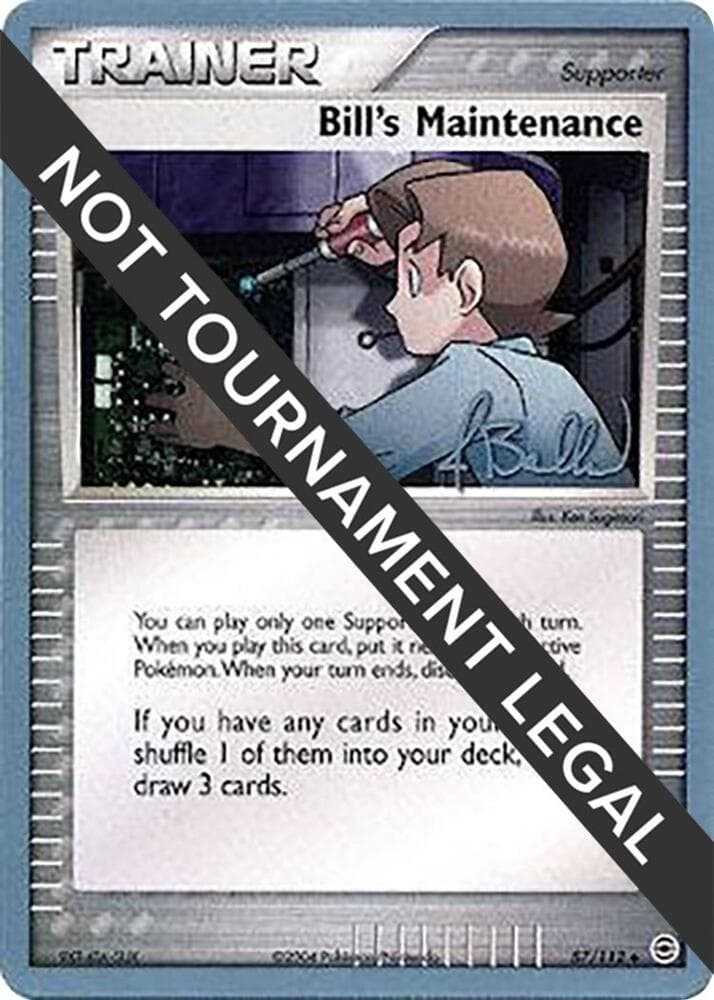 Bill's Maintenance - 2006 (Jimmy Ballard) — World Championship Decks 87 Pokémon card