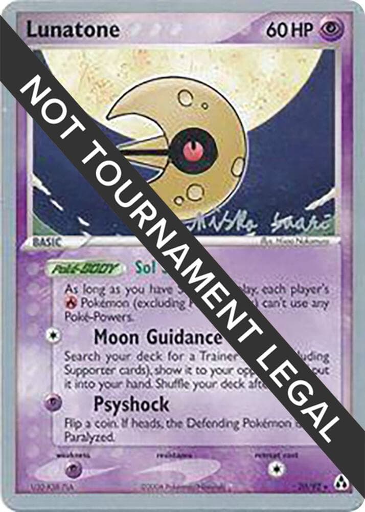 Lunatone (20) - 2006 (Miska Saari) — World Championship Decks 20 Pokémon card