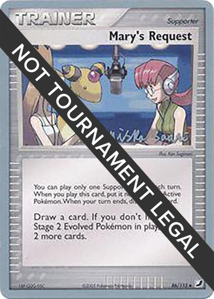 Mary's Request - 2006 (Miska Saari) — World Championship Decks 86 Pokémon card