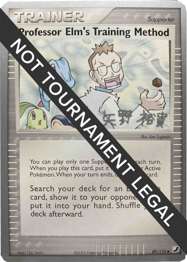 Professor Elm's Training Method - 2006 (Hiroki Yano) — World Championship Decks 89 Pokémon card