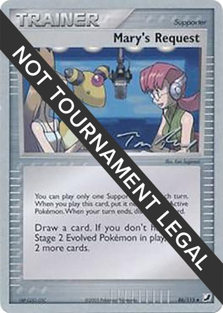Mary's Request - 2007 (Tom Roos) — World Championship Decks 86 Pokémon card