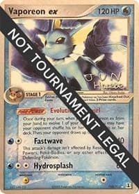 Vaporeon ex - 2007 (Jun Hasebe) — World Championship Decks 110 Pokémon card