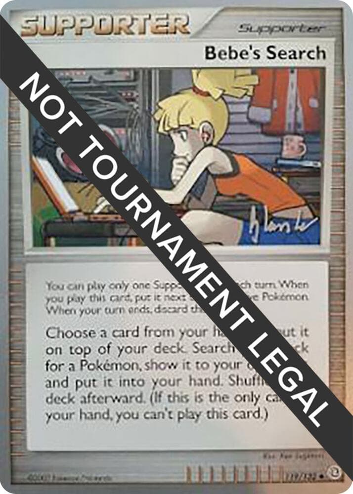 Bebe's Search - 2008 (Dylan Lefavour) — World Championship Decks 119 Pokémon card