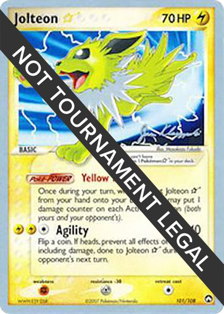 Jolteon Star - 2008 (Jason Klaczynski) — World Championship Decks 101 Pokémon card