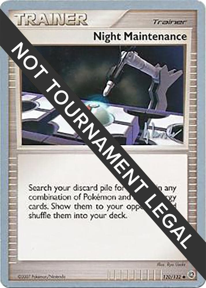 Night Maintenance - 2008 (Dylan Lefavour) — World Championship Decks 120 Pokémon card