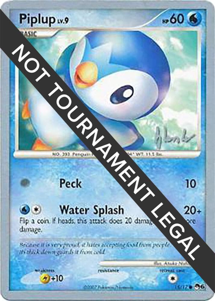 Piplup (15) - 2008 (Dylan Lefavour) — World Championship Decks 15 Pokémon card