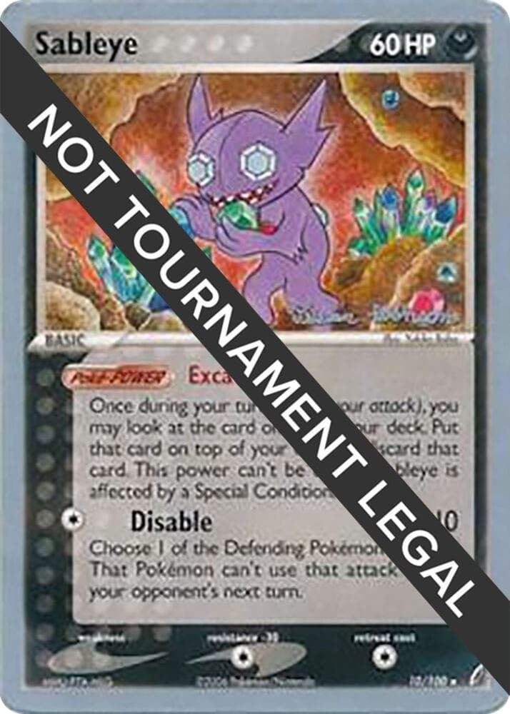 Sableye - 2008 (Tristan Robinson) — World Championship Decks 10 Pokémon card