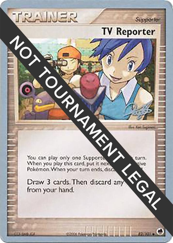 TV Reporter - 2008 (Paul Atanassov) — World Championship Decks 82 Pokémon card