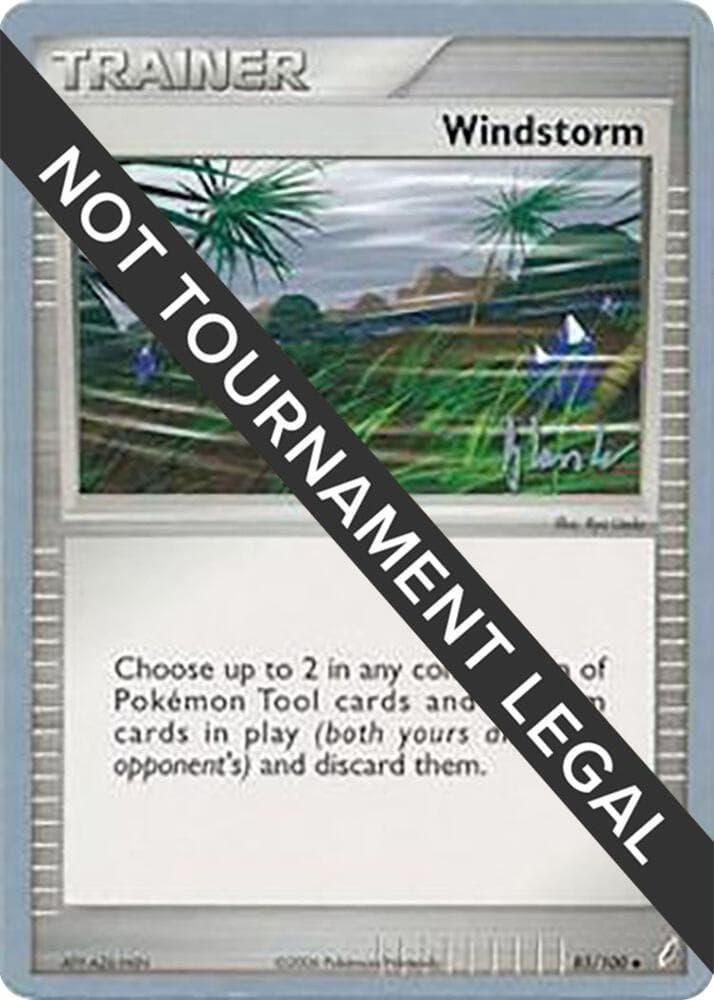 Windstorm - 2008 (Dylan Lefavour) — World Championship Decks 85 Pokémon card