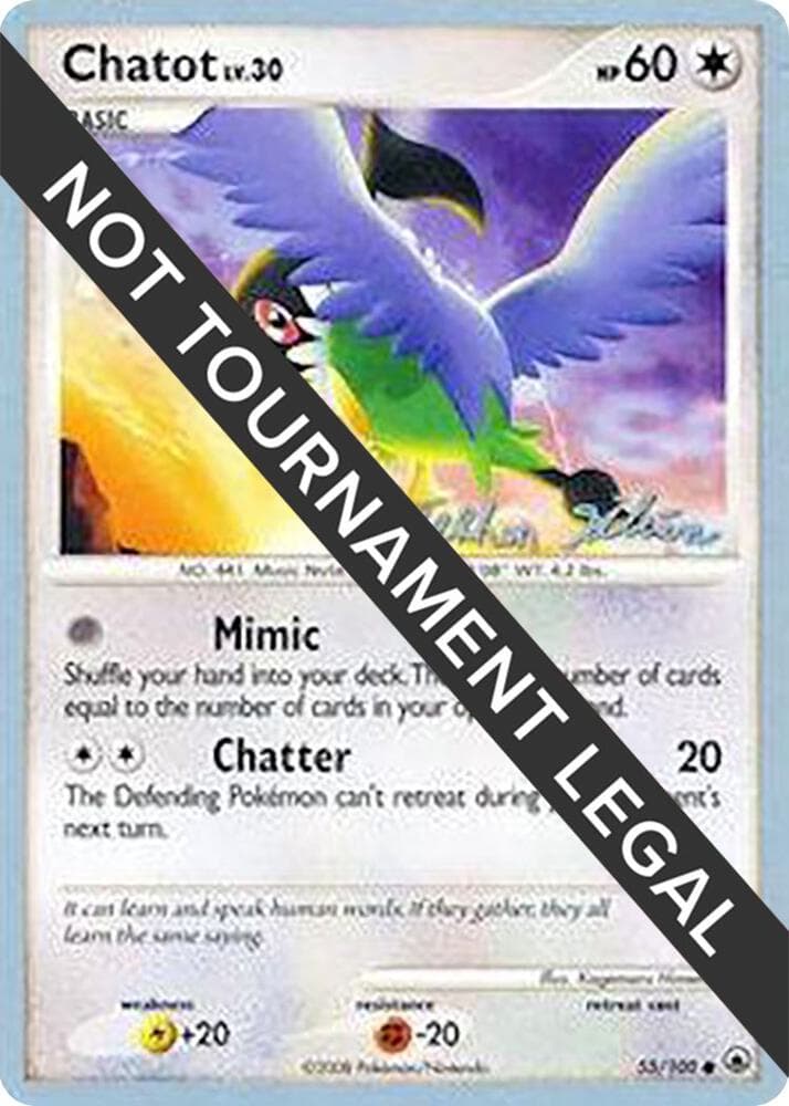 Chatot - 2009 (Stephen Silvestro) — World Championship Decks 55 Pokémon card