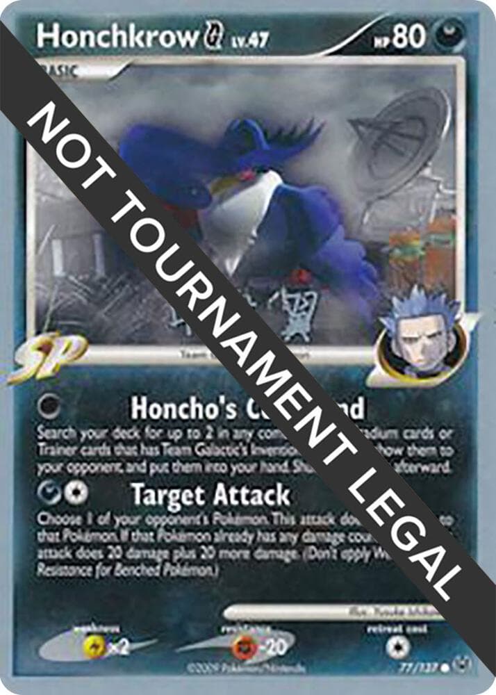 Honchkrow G - 2009 (Tsubasa Nakamura) — World Championship Decks 77 Pokémon card