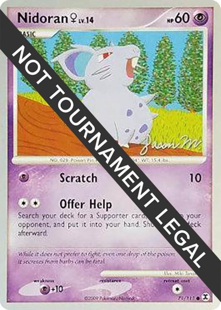 Nidoran F - 2009 (Jason Martinez) — World Championship Decks 71 Pokémon card