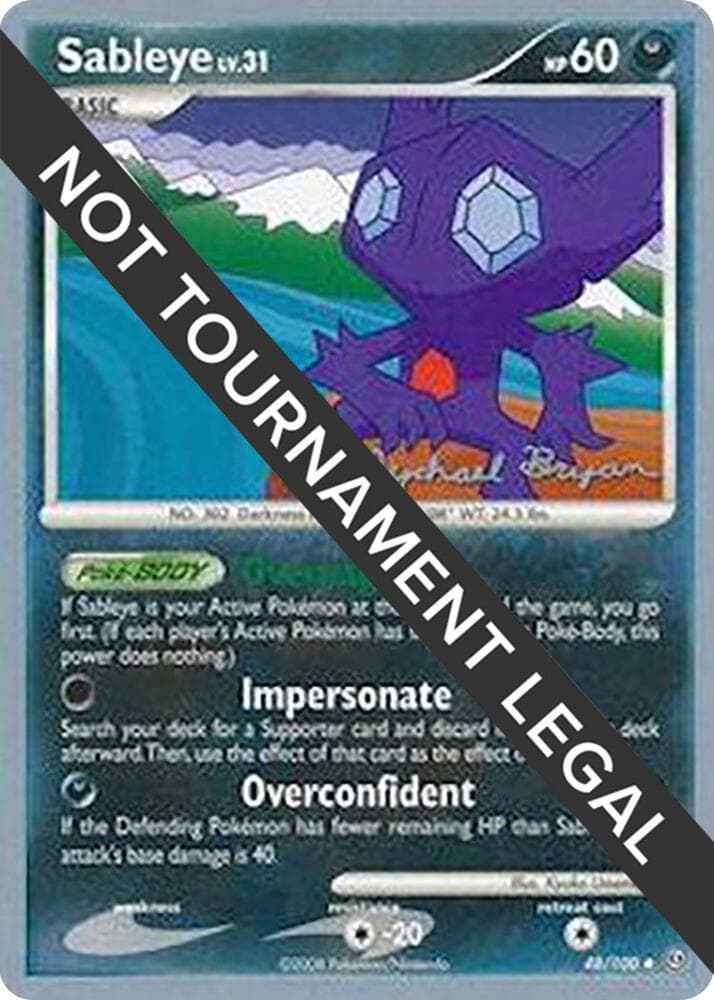 Sableye - 2010 (Mychael Bryan) — World Championship Decks 48 Pokémon card