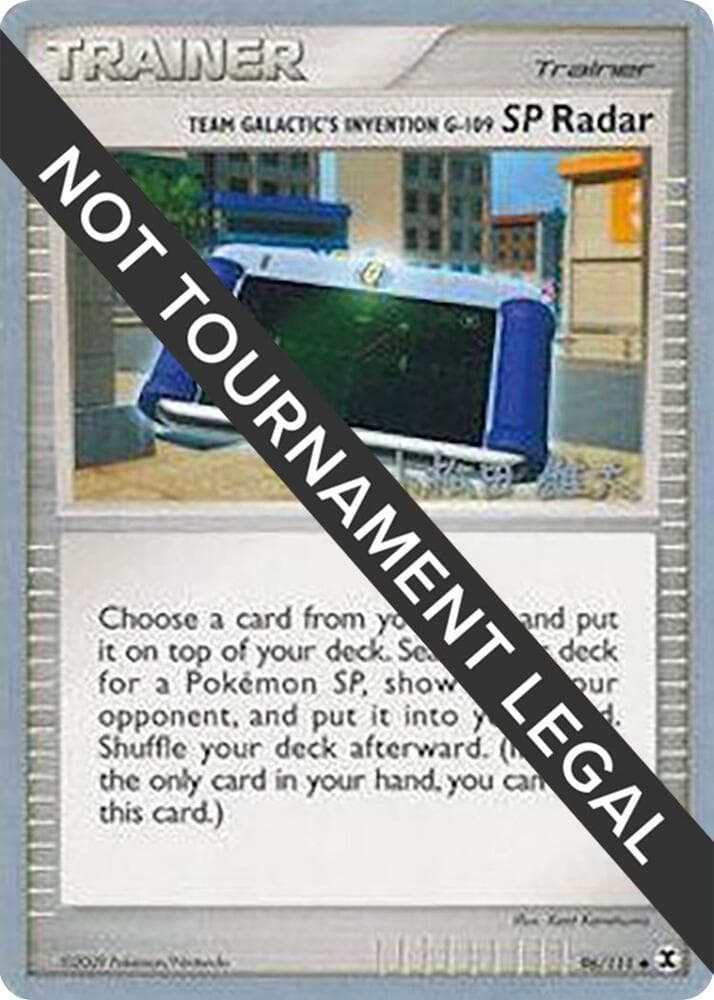 Team Galactic's Invention G-109 SP Radar - 2010 (Yuta Komatsuda) — World Championship Decks 96 Pokémon card