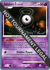 Unown [G] - 2010 (Michael Pramawat) — World Championship Decks 57 Pokémon card
