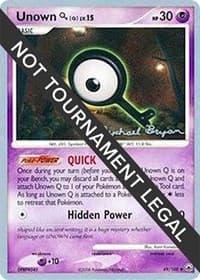 Unown [Q] - 2010 (Mychael Bryan) — World Championship Decks 49 Pokémon card