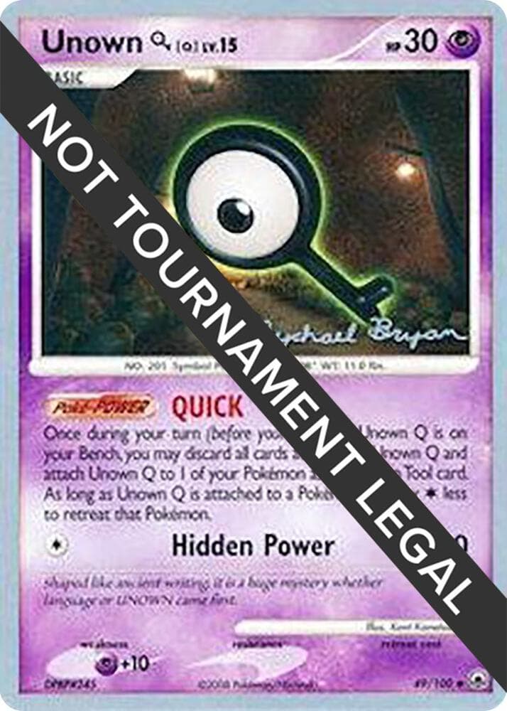 Unown [Q] - 2010 (Mychael Bryan) — World Championship Decks 49 Pokémon card
