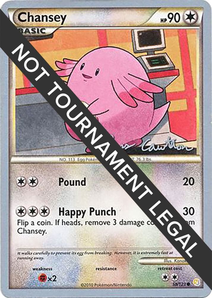 Chansey - 2011 (Ross Cawthon) — World Championship Decks 58 Pokémon card