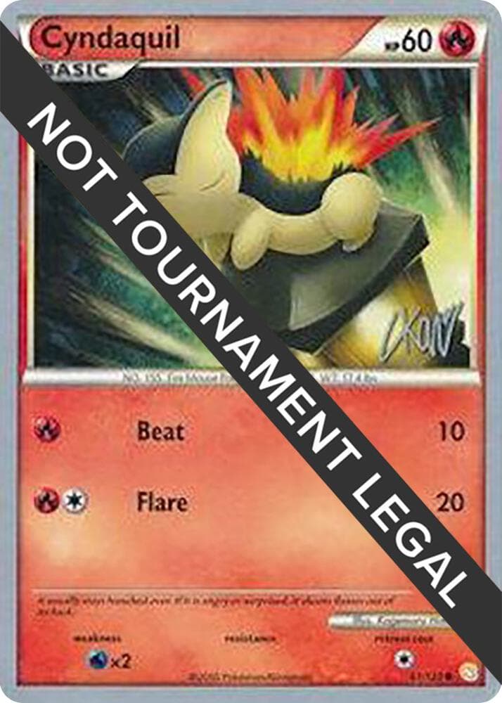 Cyndaquil - 2011 (Christopher Kan) — World Championship Decks 61 Pokémon card