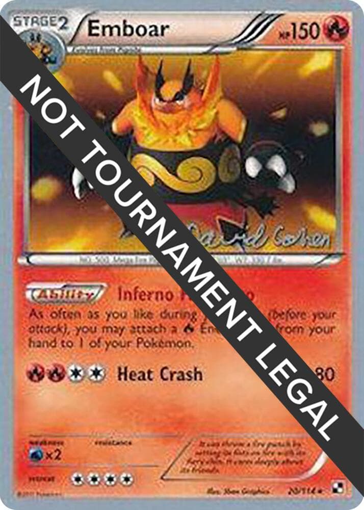 Emboar - 2011 (David Cohen) — World Championship Decks 20 Pokémon card