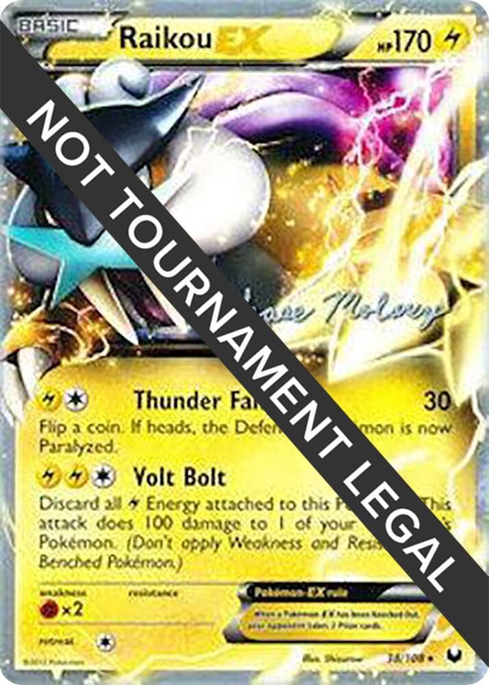 Raikou EX - 2012 (Chase Moloney) — World Championship Decks 38 Pokémon card