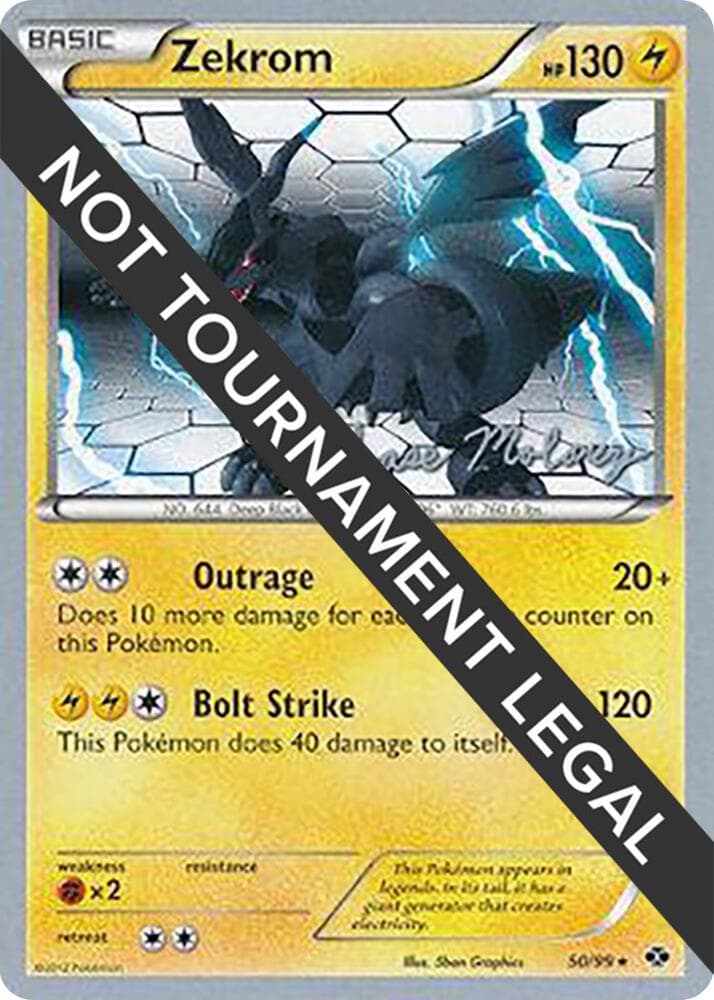 Zekrom - 2012 (Chase Moloney) — World Championship Decks 50 Pokémon card