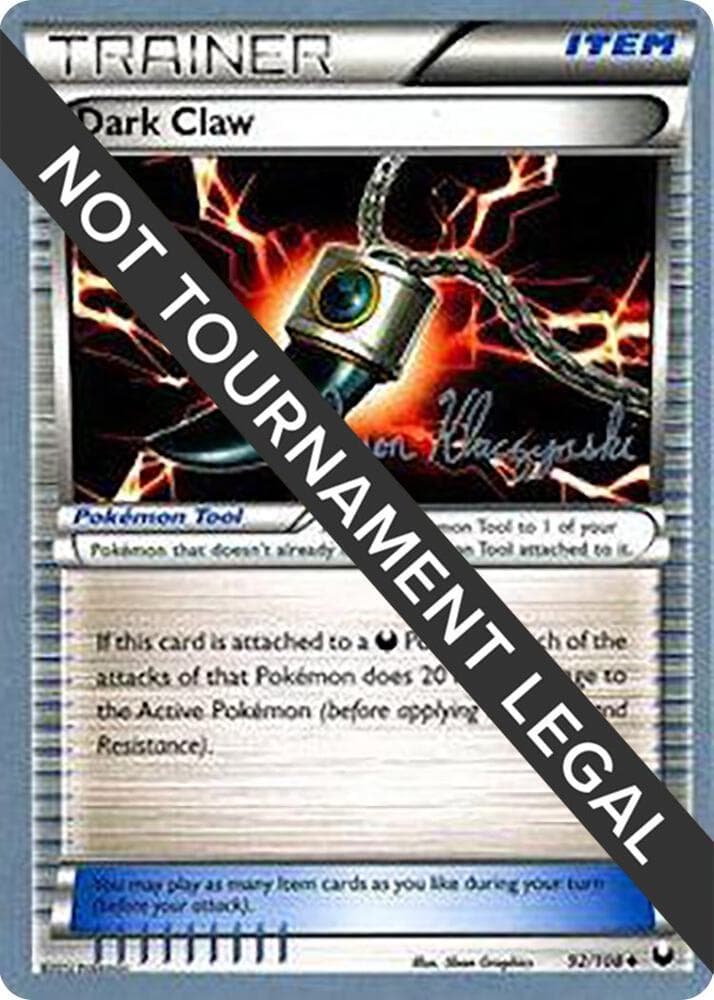 Dark Claw - 2013 (Jason Klaczynski) — World Championship Decks 92 Pokémon card