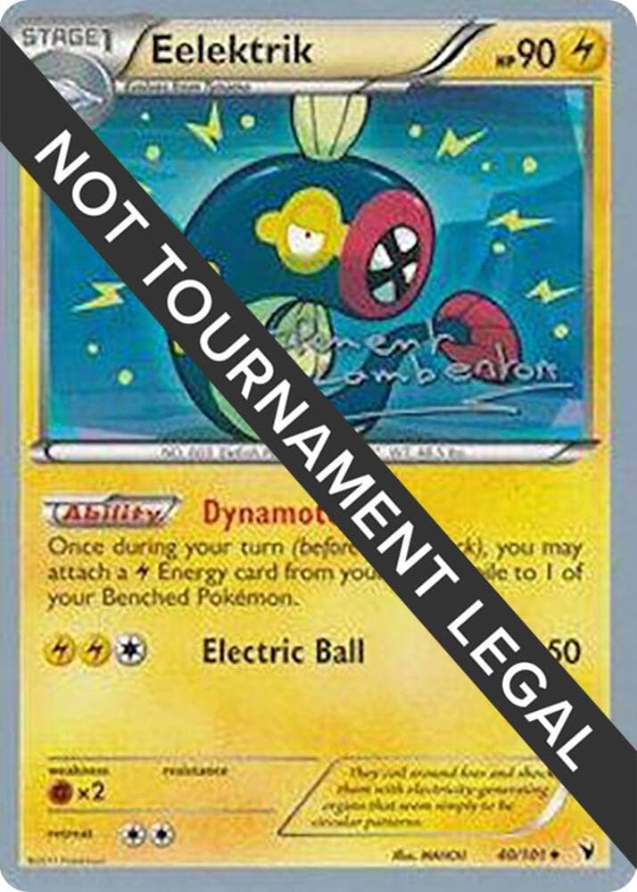 Eelektrik - 2013 (Clement Lamberton) — World Championship Decks 40 Pokémon card
