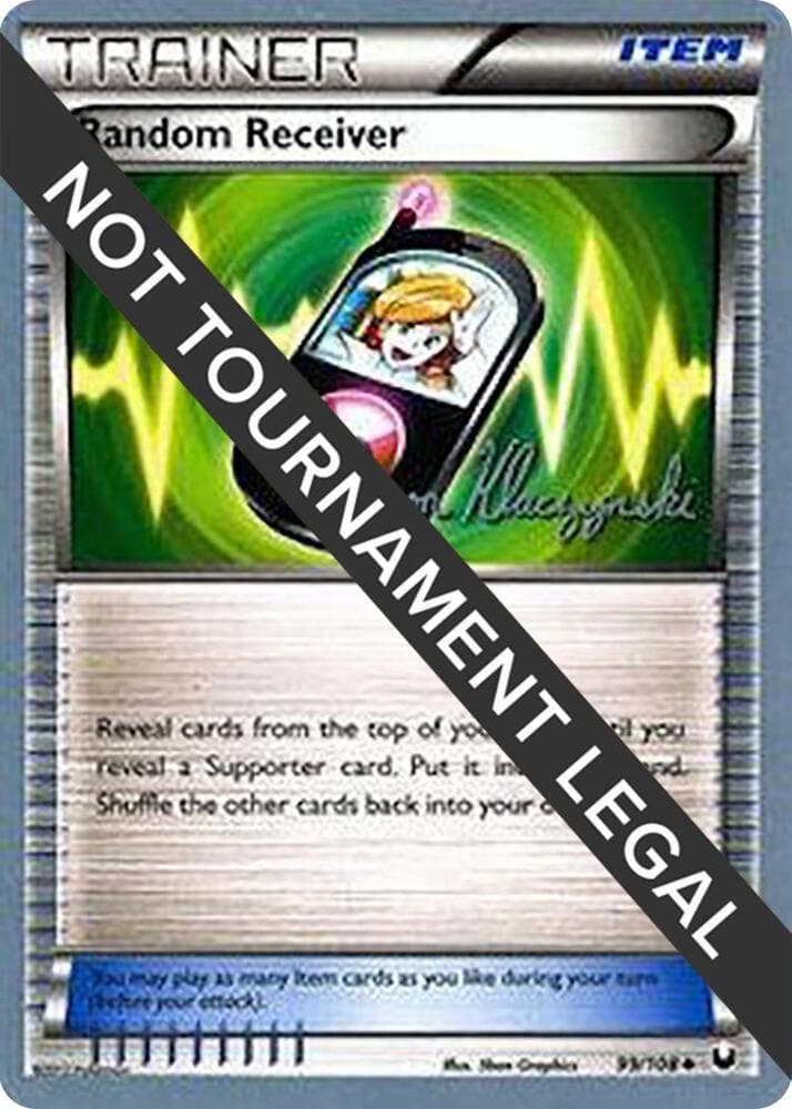 Random Receiver - 2013 (Jason Klaczynski) — World Championship Decks 99 Pokémon card