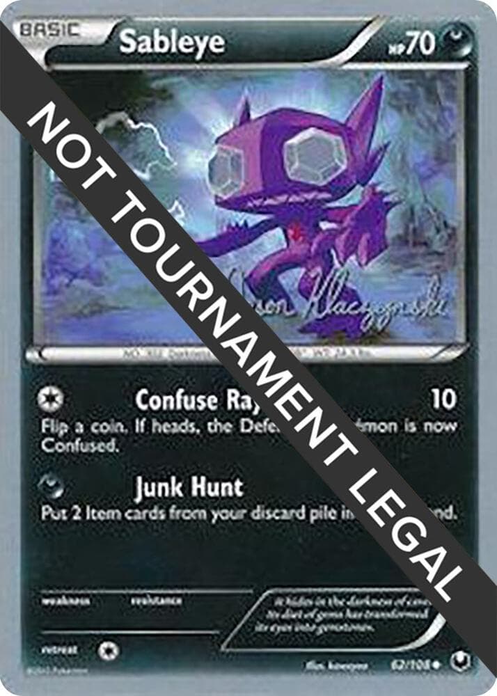 Sableye - 2013 (Jason Klaczynski) — World Championship Decks 62 Pokémon card