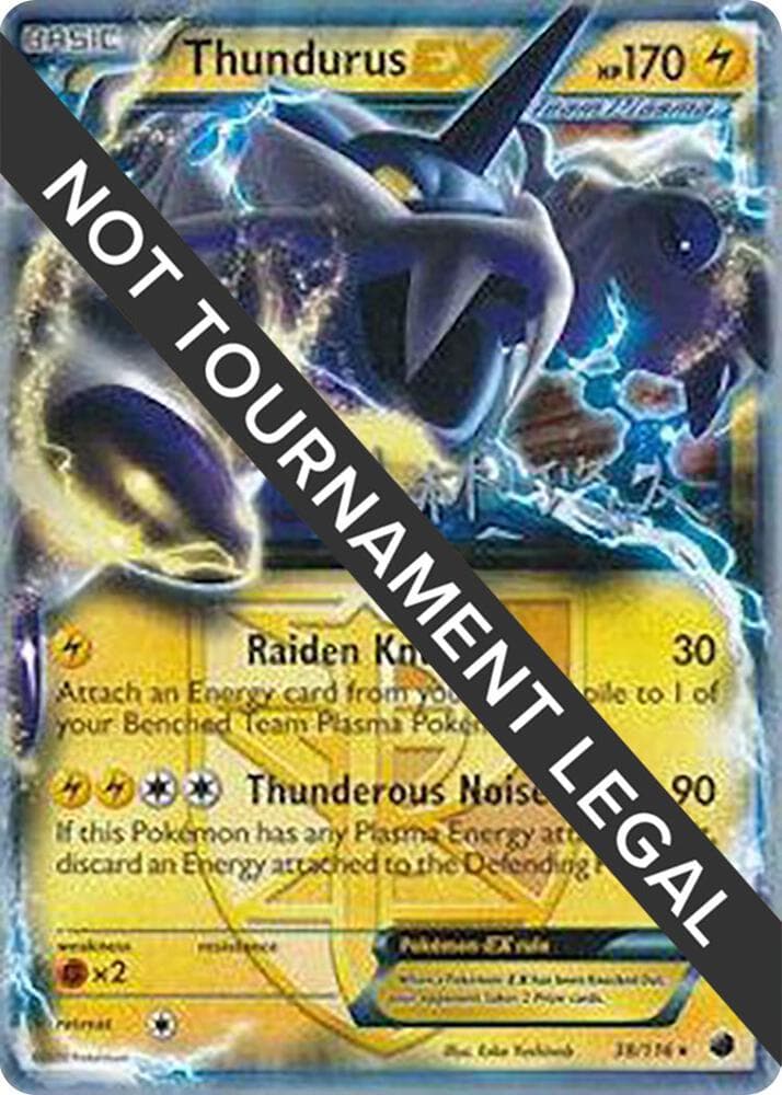 Thundurus EX - 2014 (Haruto Kobayashi) — World Championship Decks 38 Pokémon card
