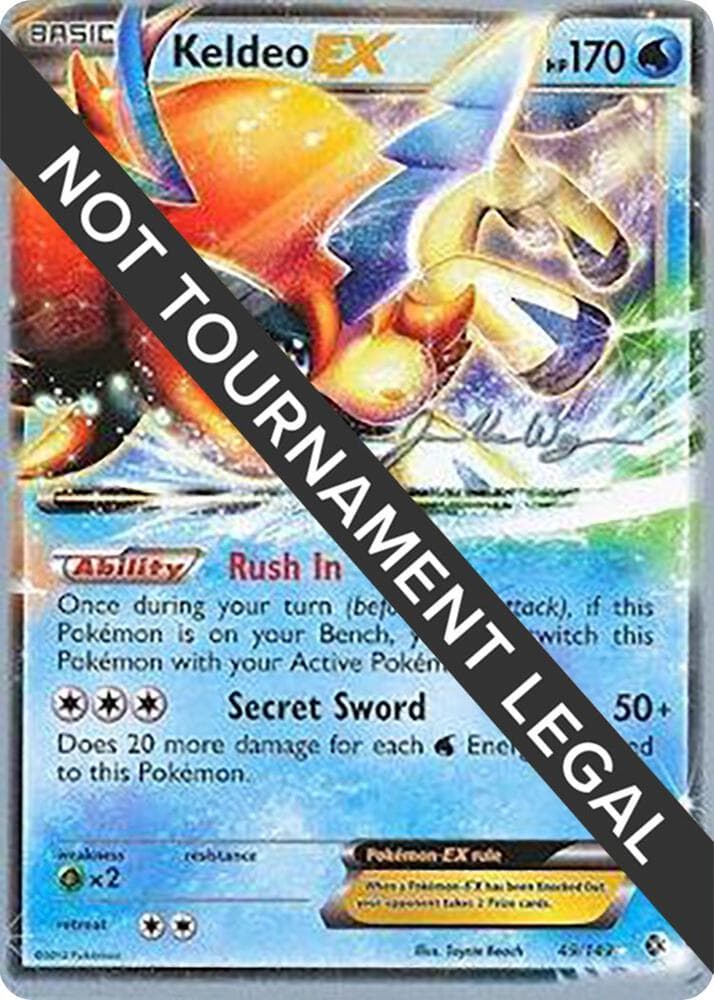 Keldeo EX - 2015 (Jacob Van Wagner) — World Championship Decks 49 Pokémon card