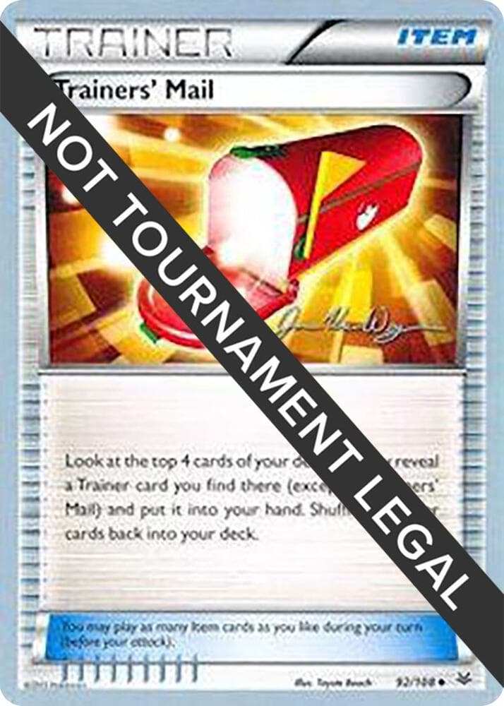 Trainers' Mail - 2015 (Jacob Van Wagner) — World Championship Decks 92 Pokémon card
