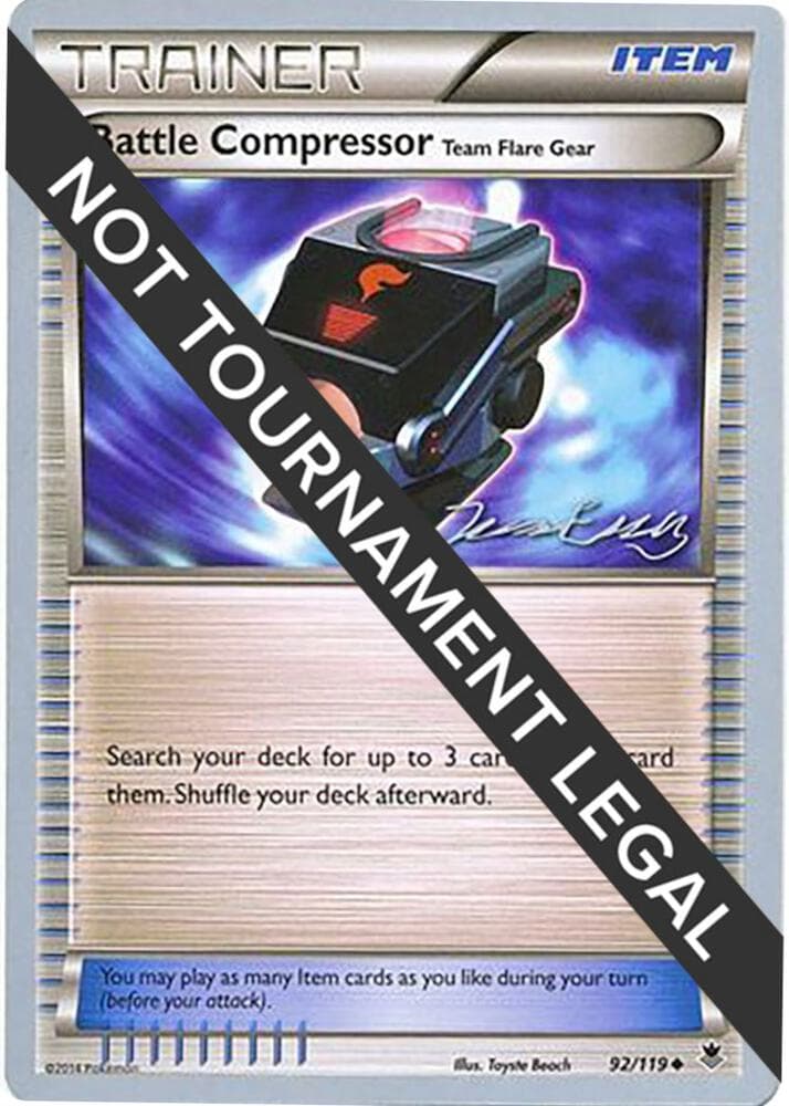 Battle Compressor (Team Flare Gear) - 2016 (Jesper Eriksen) — World Championship Decks 92 Pokémon card