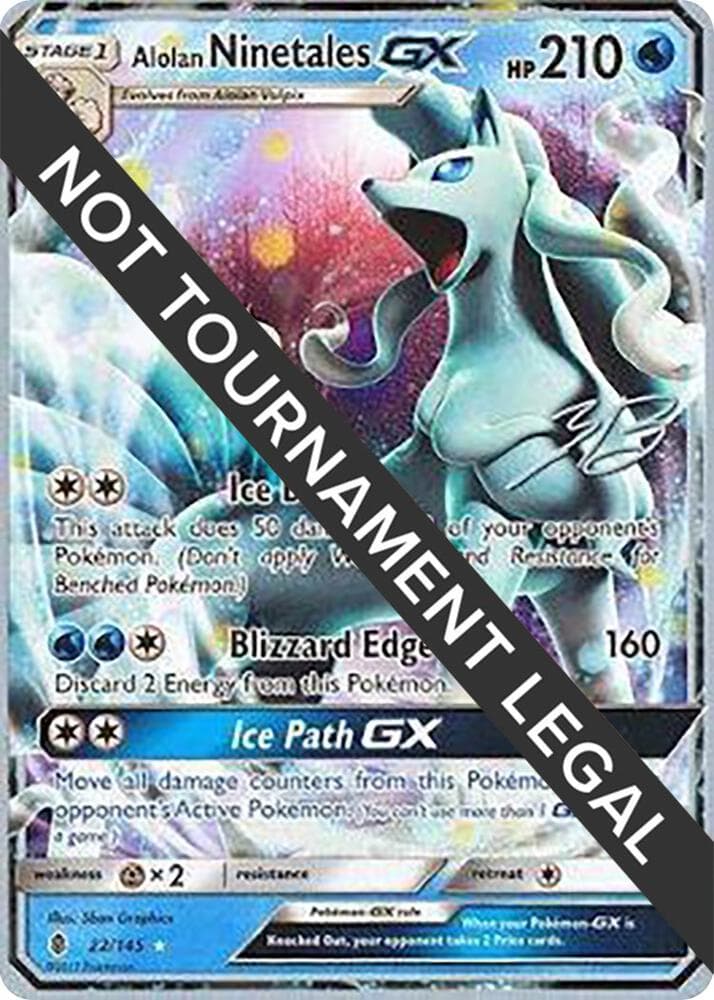 Alolan Ninetales GX - 2017 (Zachary Bokhari) — World Championship Decks 22 Pokémon card