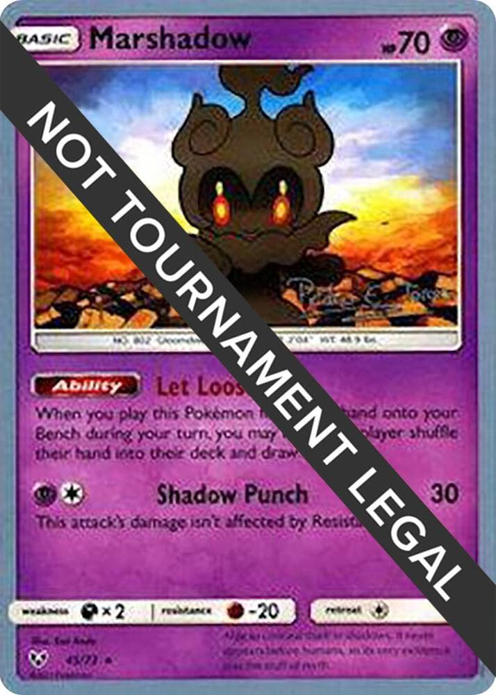 Marshadow - 2018 (Pedro Eugenio Torres) — World Championship Decks 45 Pokémon card